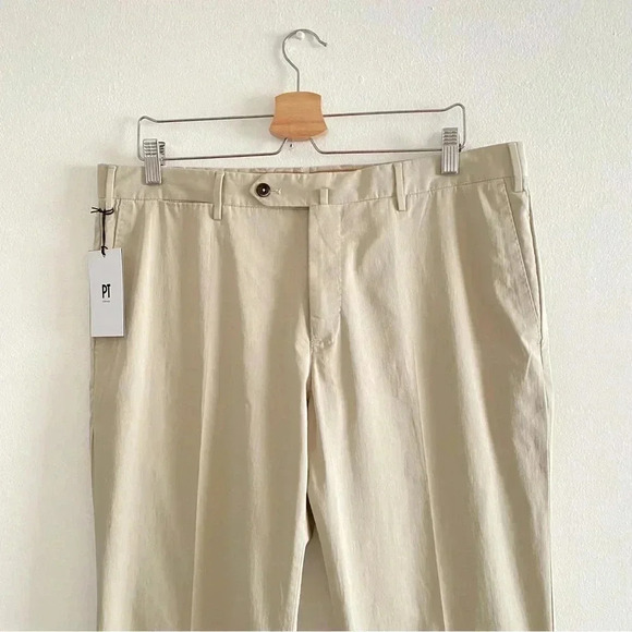 PT Torino Slim-Fit Silk-Blend SilkOchino Trousers Sz 52/36 Made in Italy - Picture 3 of 12